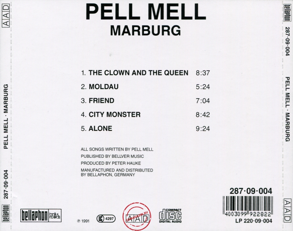 Audio CD: Pell Mell (2) (1972) Marburg
