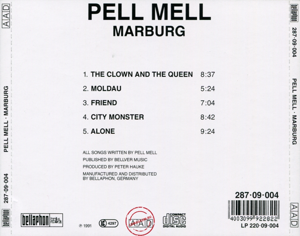 Audio CD: Pell Mell (2) (1972) Marburg Audio CD: Pell Mell (2) (1972) Marburg
