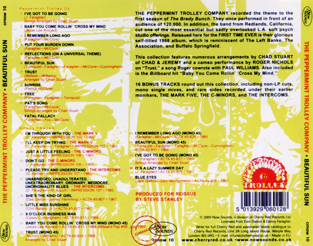 Audio CD: Peppermint Trolley Company (1968) Beautiful Sun