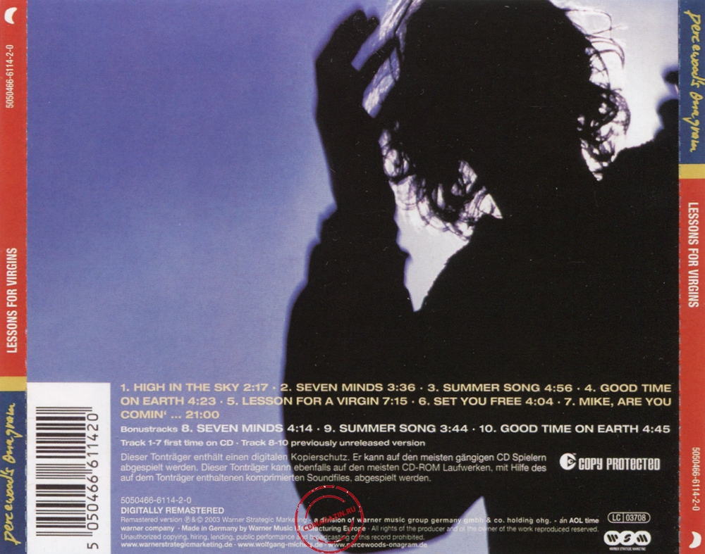 Audio CD: Percewood's Onagram (1971) Lessons For Virgins Audio CD: Percewood's Onagram (1971) Lessons For Virgins