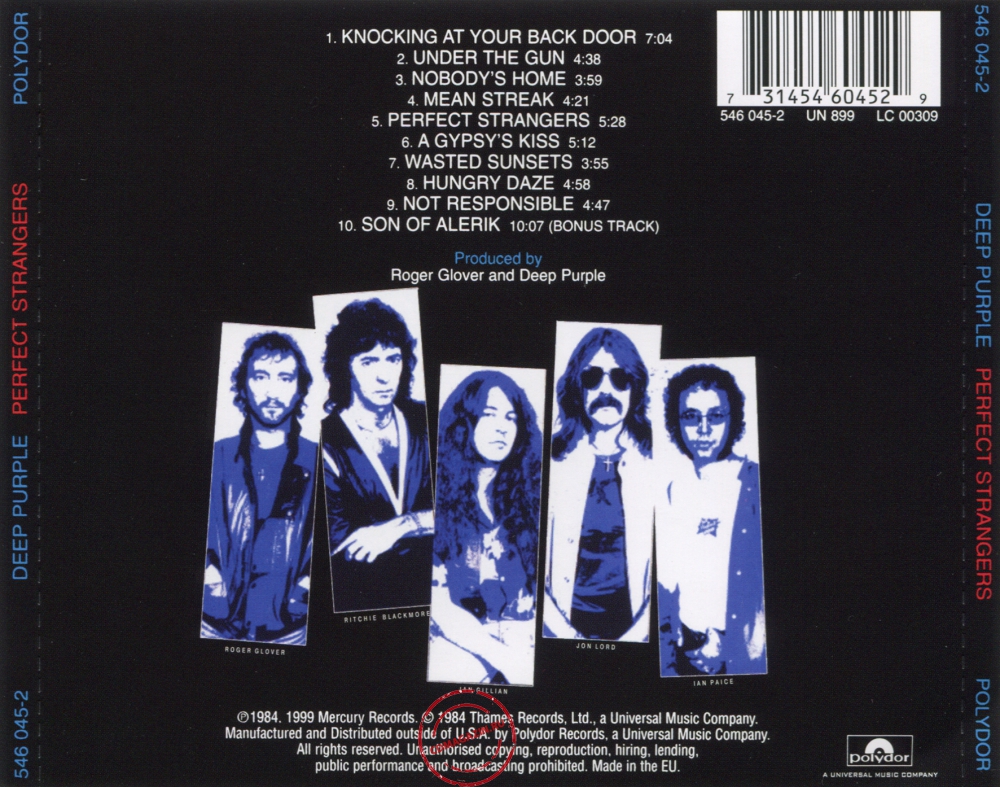 Audio CD: Deep Purple (1984) Perfect Strangers Audio CD: Deep Purple (1984) Perfect Strangers