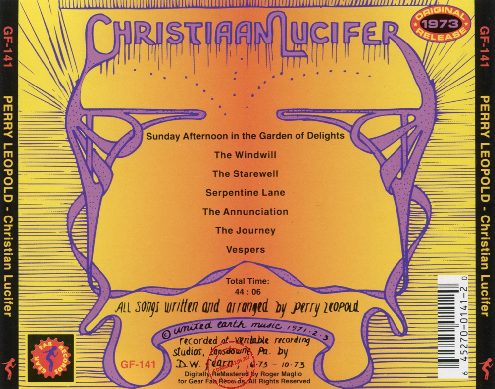 Audio CD: Perry Leopold (1973) Christian Lucifer