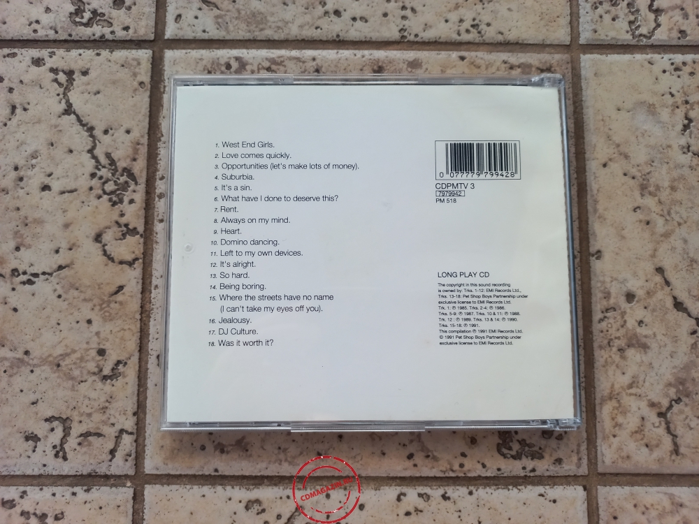 Audio CD: Pet Shop Boys (1991) Discography (The Complete Singles Collection)