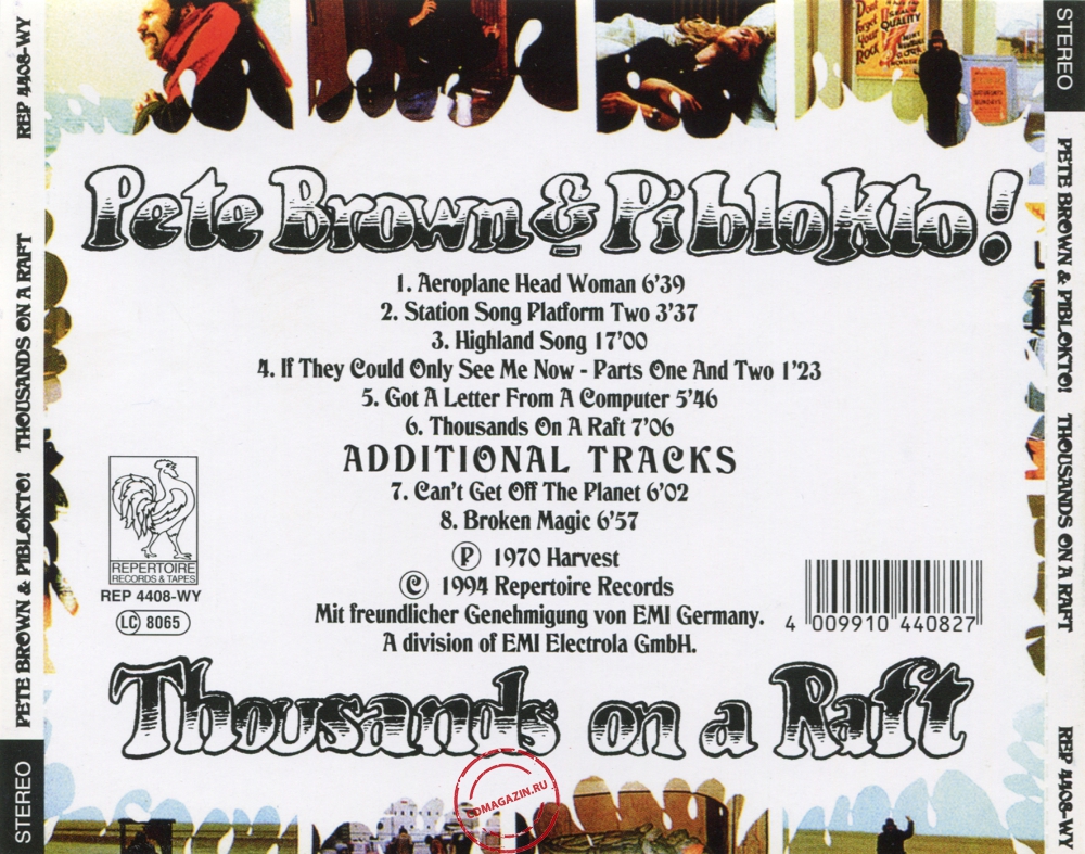 Audio CD: Pete Brown & Piblokto! (1970) Thousands On A Raft