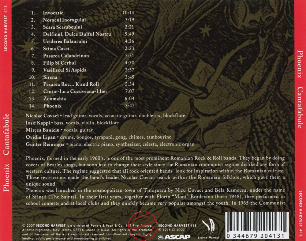 Audio CD: Phoenix (23) (1975) Cantafabule Audio CD: Phoenix (23) (1975) Cantafabule