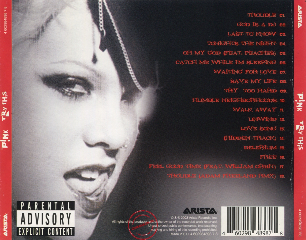 Audio CD: Pink (2003) Try This