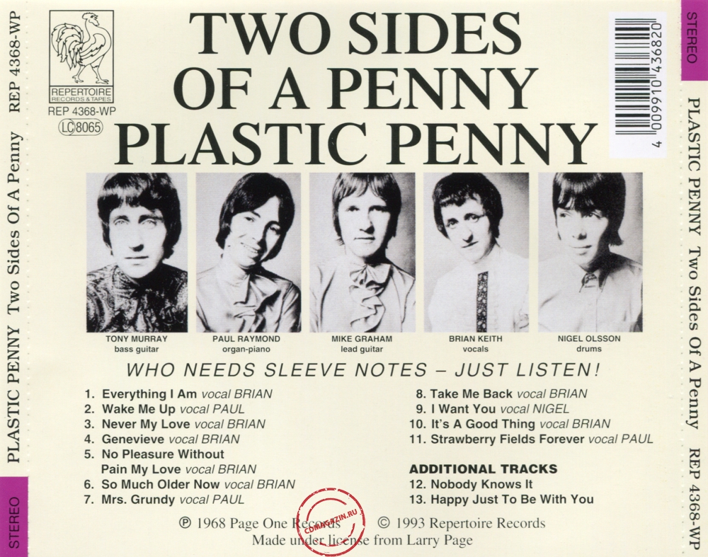 Audio CD: Plastic Penny (1968) Two Sides Of A Penny