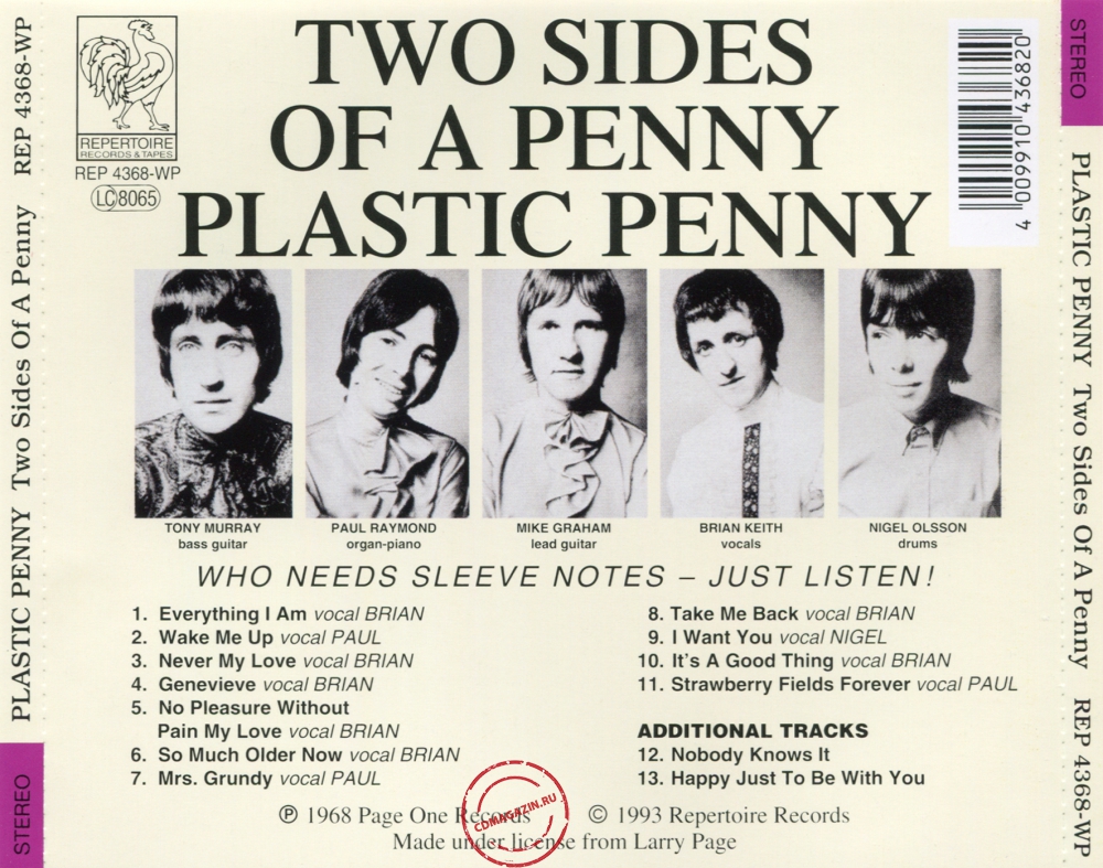 Audio CD: Plastic Penny (1968) Two Sides Of A Penny Audio CD: Plastic Penny (1968) Two Sides Of A Penny