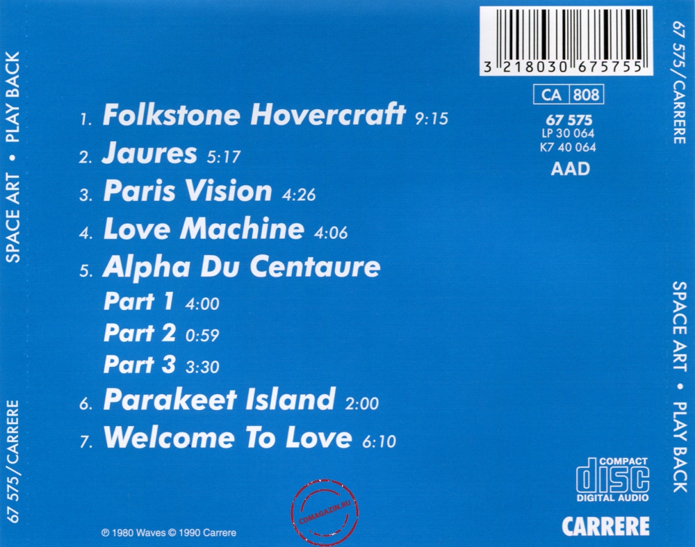 Audio CD: Space Art (2) (1980) Play Back Audio CD: Space Art (2) (1980) Play Back