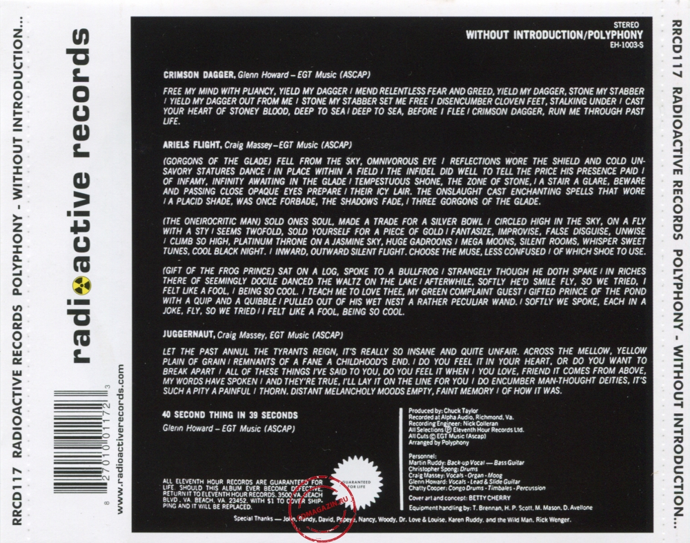 Audio CD: Polyphony (2) (1971) Without Introduction... Audio CD: Polyphony (2) (1971) Without Introduction...