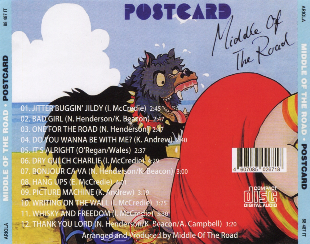 Audio CD: Middle Of The Road (1974) Postcard Audio CD: Middle Of The Road (1974) Postcard
