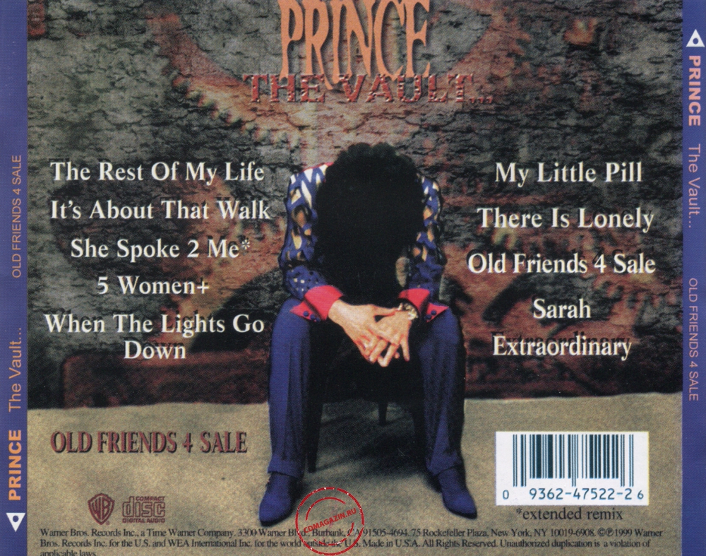Audio CD: Prince (1999) The Vault... Old Friends 4 Sale Audio CD: Prince (1999) The Vault... Old Friends 4 Sale