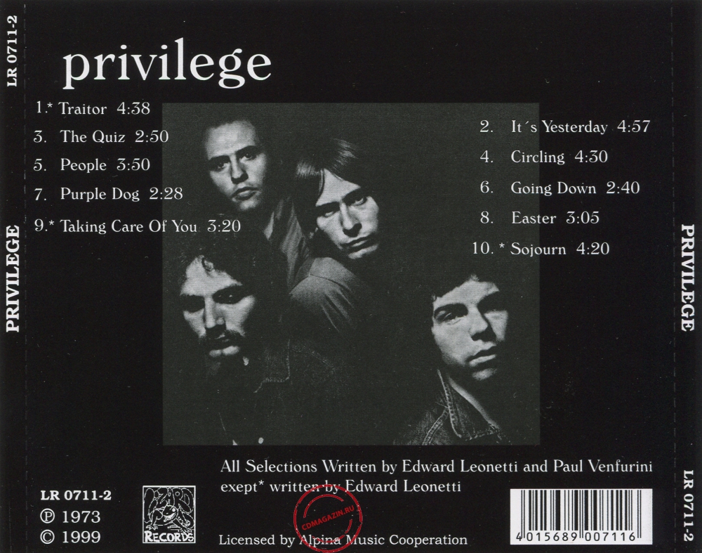Audio CD: Privilege (3) (1969) Privilege