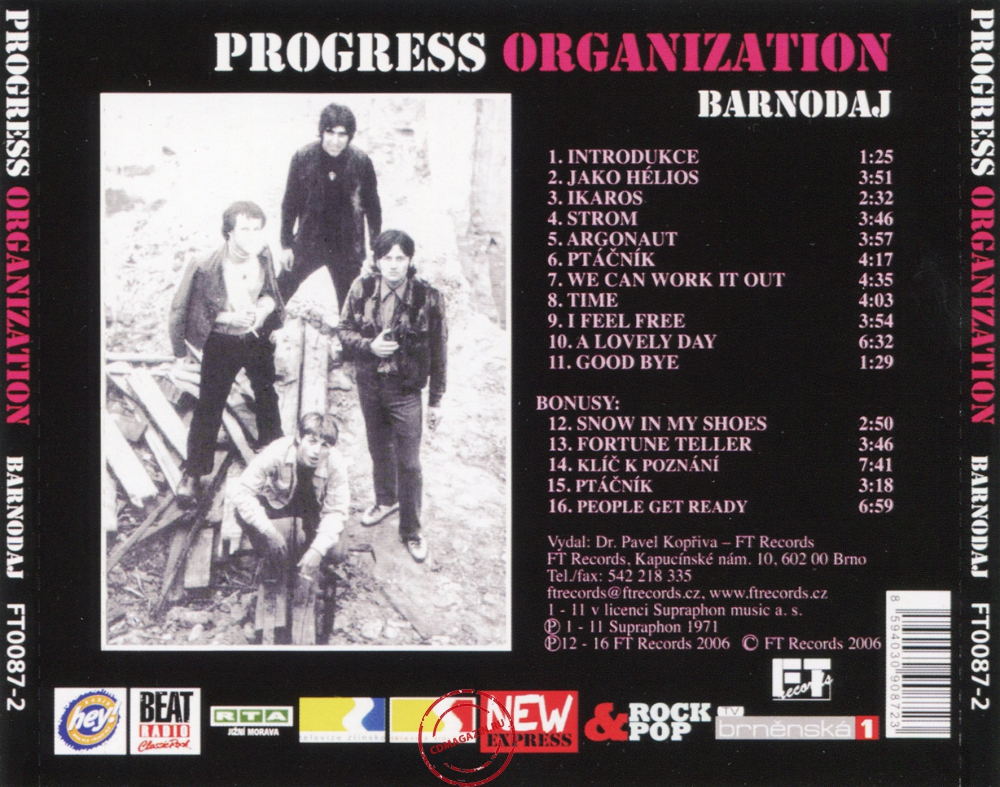 Audio CD: Progress Organization (1971) Barnodaj