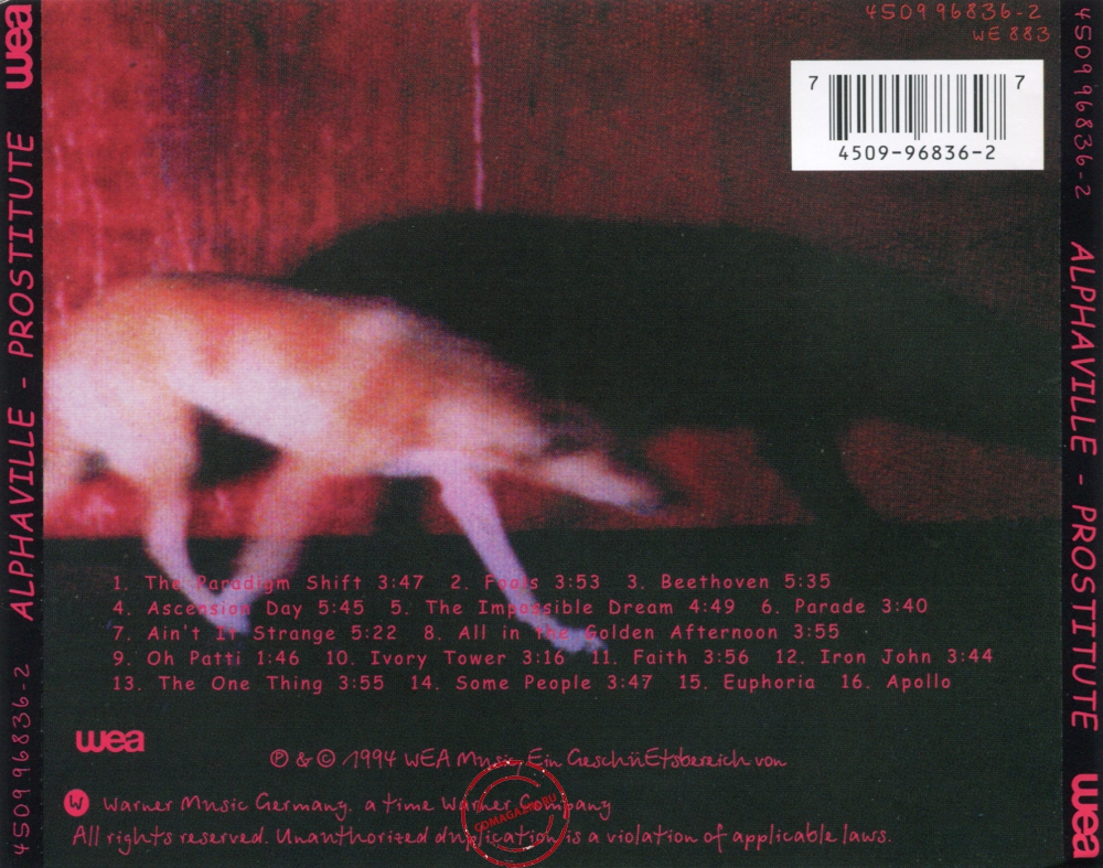Audio CD: Alphaville (1994) Prostitute Audio CD: Alphaville (1994) Prostitute