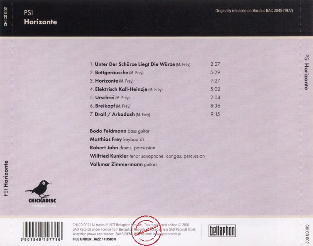 Audio CD: PSI (5) (1977) Horizonte