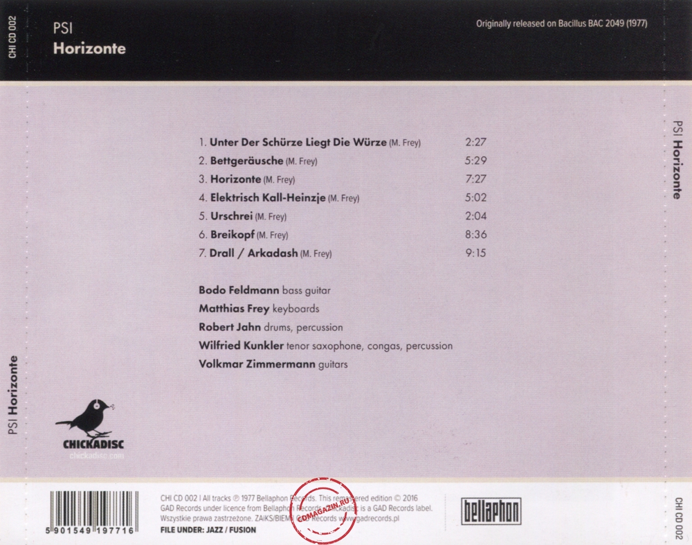 Audio CD: PSI (5) (1977) Horizonte Audio CD: PSI (5) (1977) Horizonte