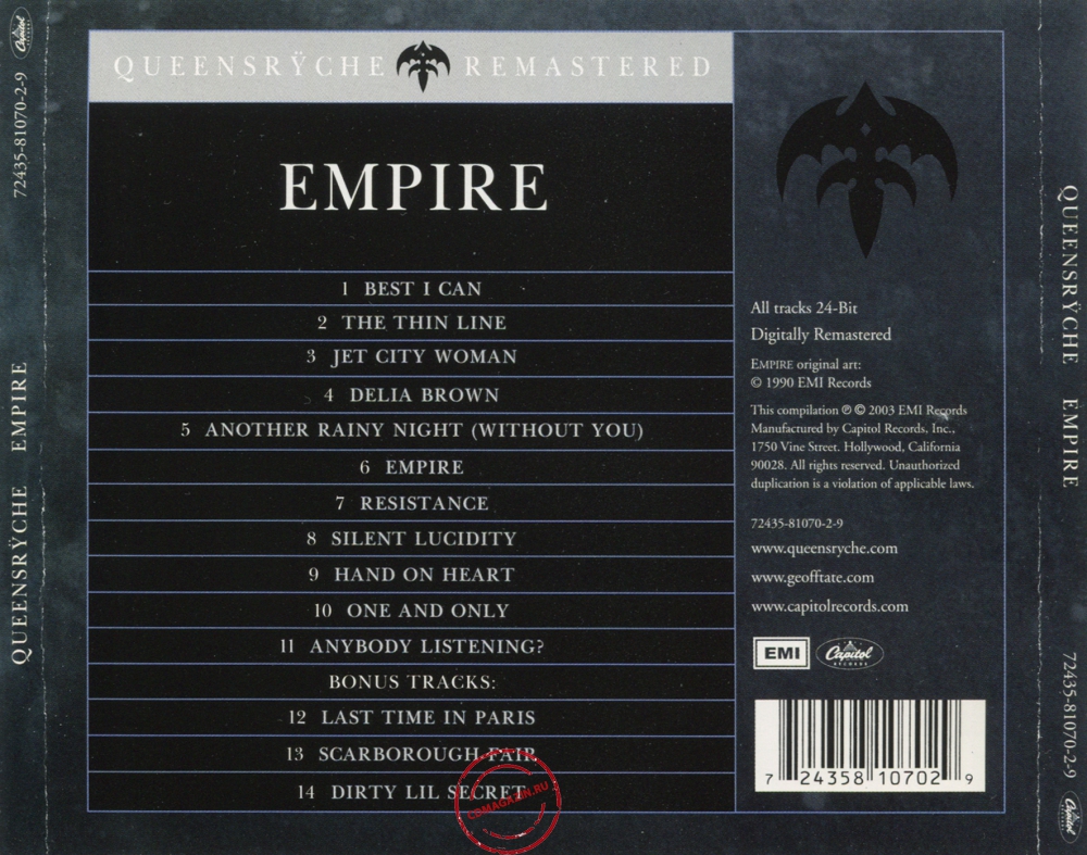 Audio CD: Queensryche (1990) Empire