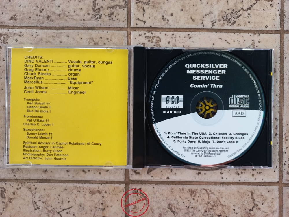 Audio CD: Quicksilver Messenger Service (1972) Comin' Thru
