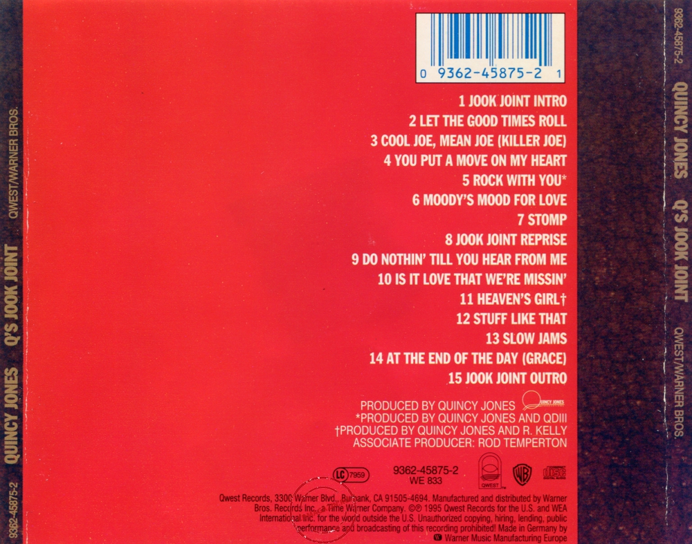 Audio CD: Quincy Jones (1995) Q's Jook Joint Audio CD: Quincy Jones (1995) Q's Jook Joint