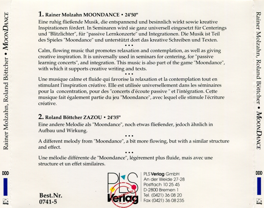 Audio CD: Rainer Molzahn (1992) Moondance