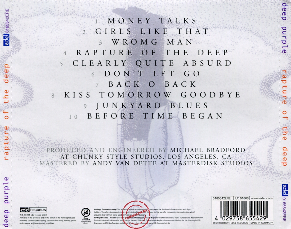 Audio CD: Deep Purple (2005) Rapture Of The Deep Audio CD: Deep Purple (2005) Rapture Of The Deep