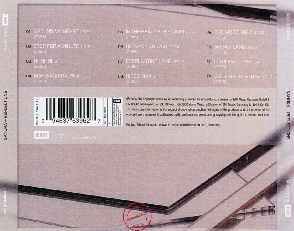 Audio CD: Sandra (2006) Reflections Audio CD: Sandra (2006) Reflections