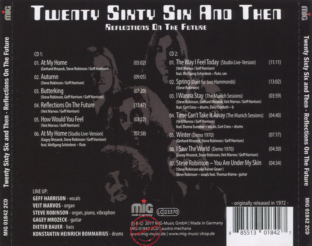 Audio CD: Twenty Sixty Six And Then (1972) Reflections On The Future