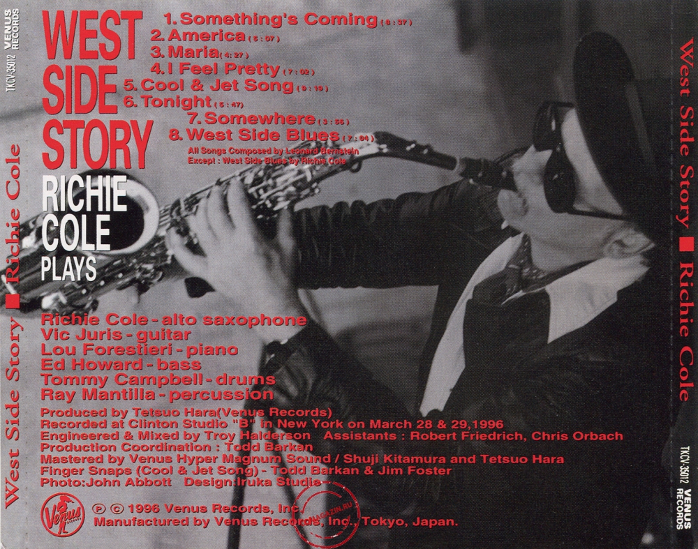 Audio CD: Richie Cole (1996) West Side Story Audio CD: Richie Cole (1996) West Side Story