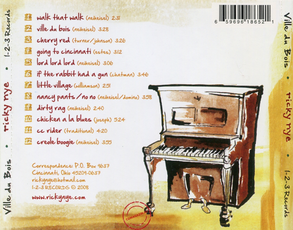 Audio CD: Ricky Nye (2008) Ville Du Bois Audio CD: Ricky Nye (2008) Ville Du Bois