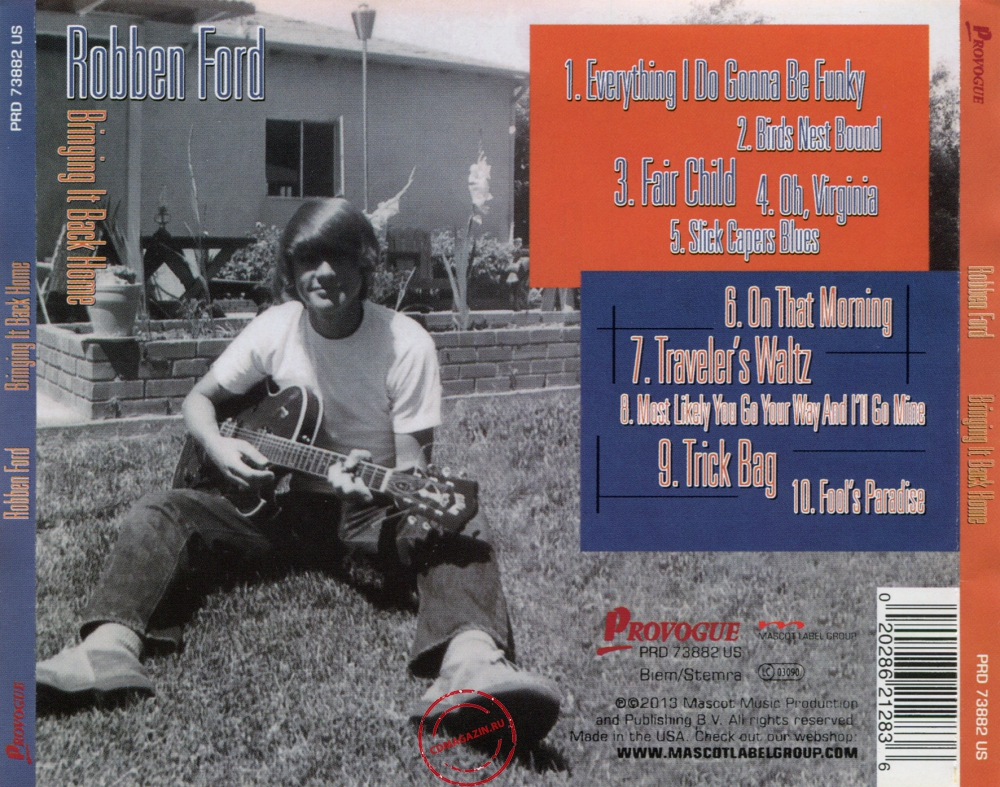 Audio CD: Robben Ford (2013) Bringing It Back Home