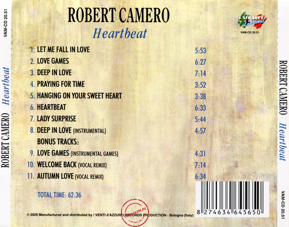 Audio CD: Robert Camero (1991) Heartbeat Audio CD: Robert Camero (1991) Heartbeat