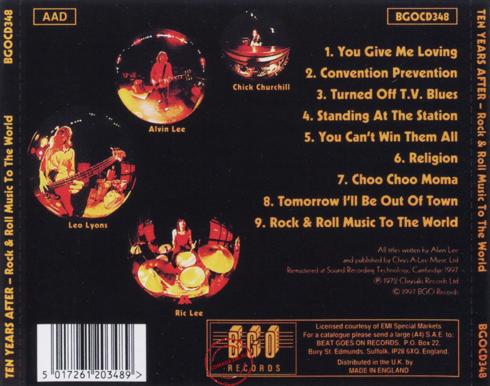 Audio CD: Ten Years After (1972) Rock & Roll Music To The World Audio CD: Ten Years After (1972) Rock & Roll Music To The World