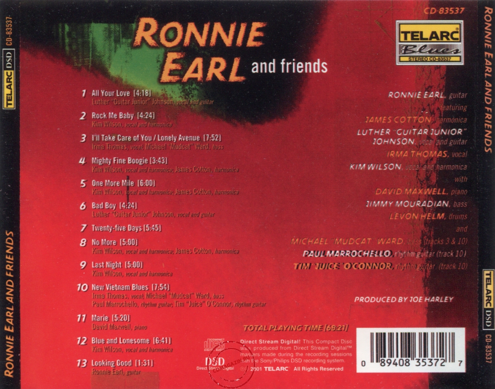 Audio CD: Ronnie Earl (2001) Ronnie Earl And Friends