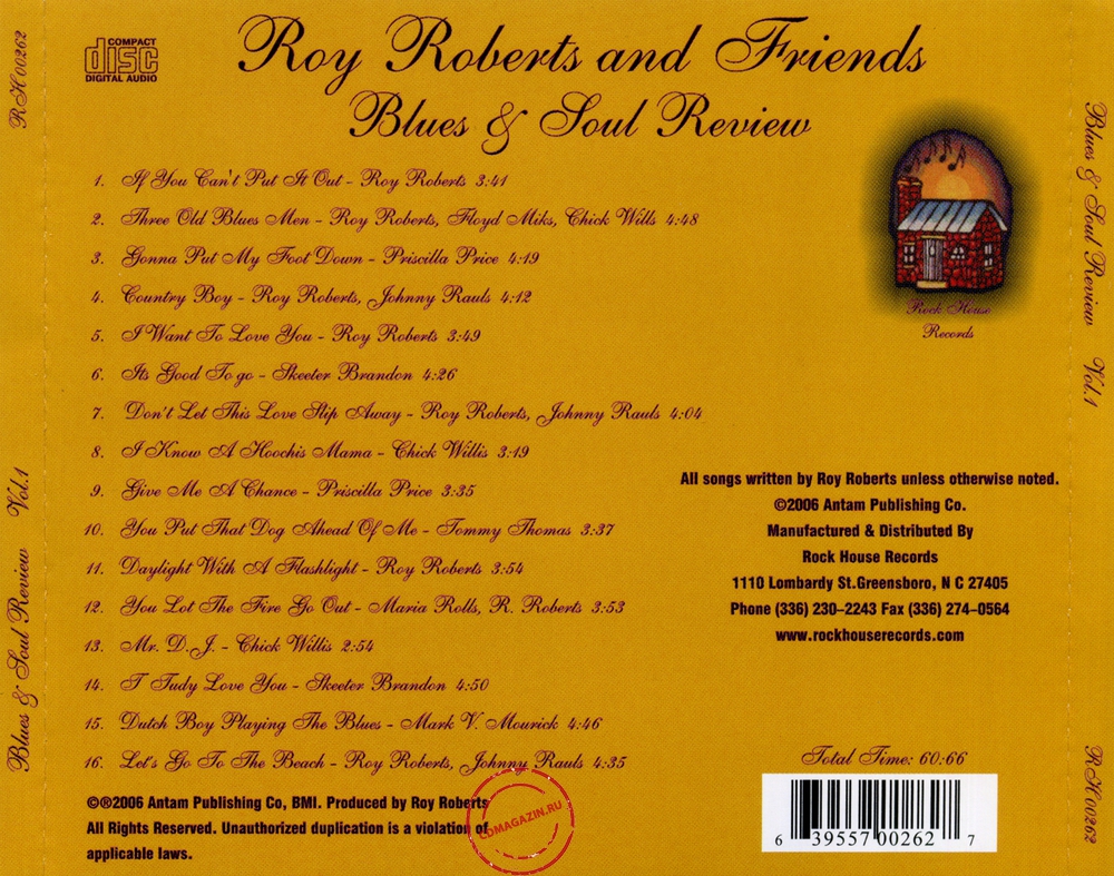 Audio CD: Roy Roberts (2006) Blues & Soul Review Vol. 1 Audio CD: Roy Roberts (2006) Blues & Soul Review Vol. 1