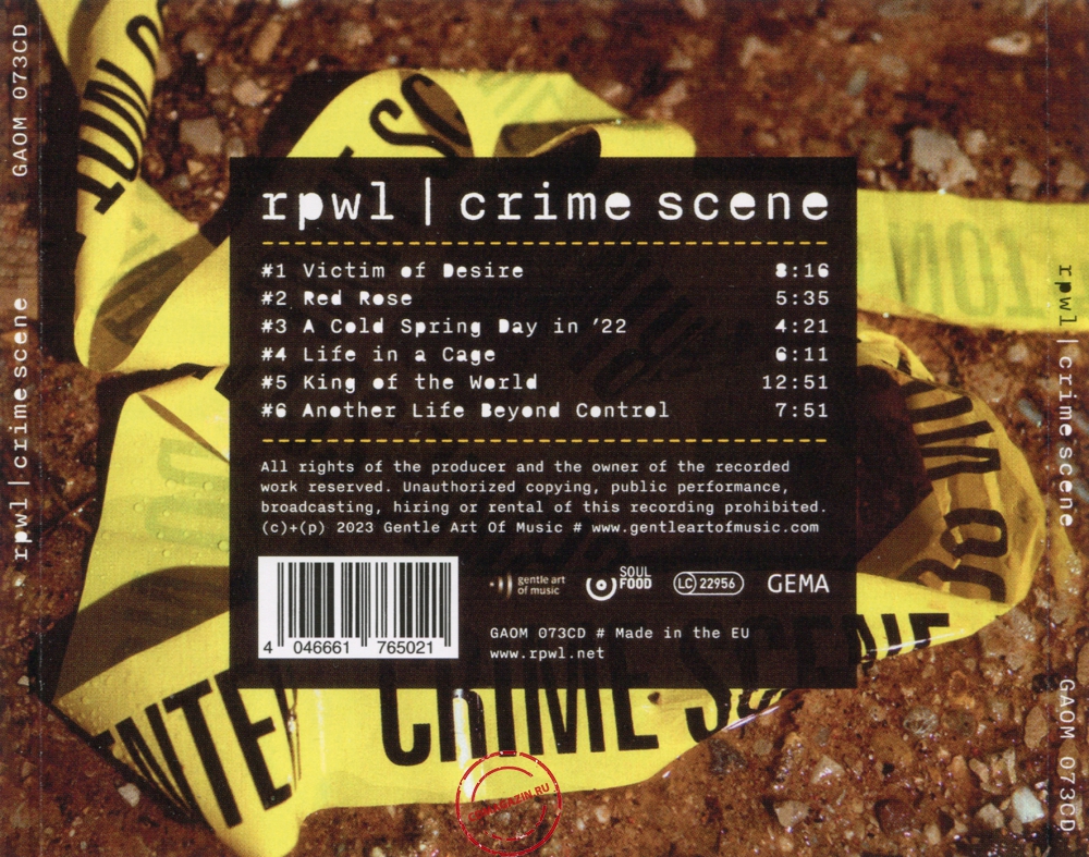 Audio CD: RPWL (2023) Crime Scene Audio CD: RPWL (2023) Crime Scene