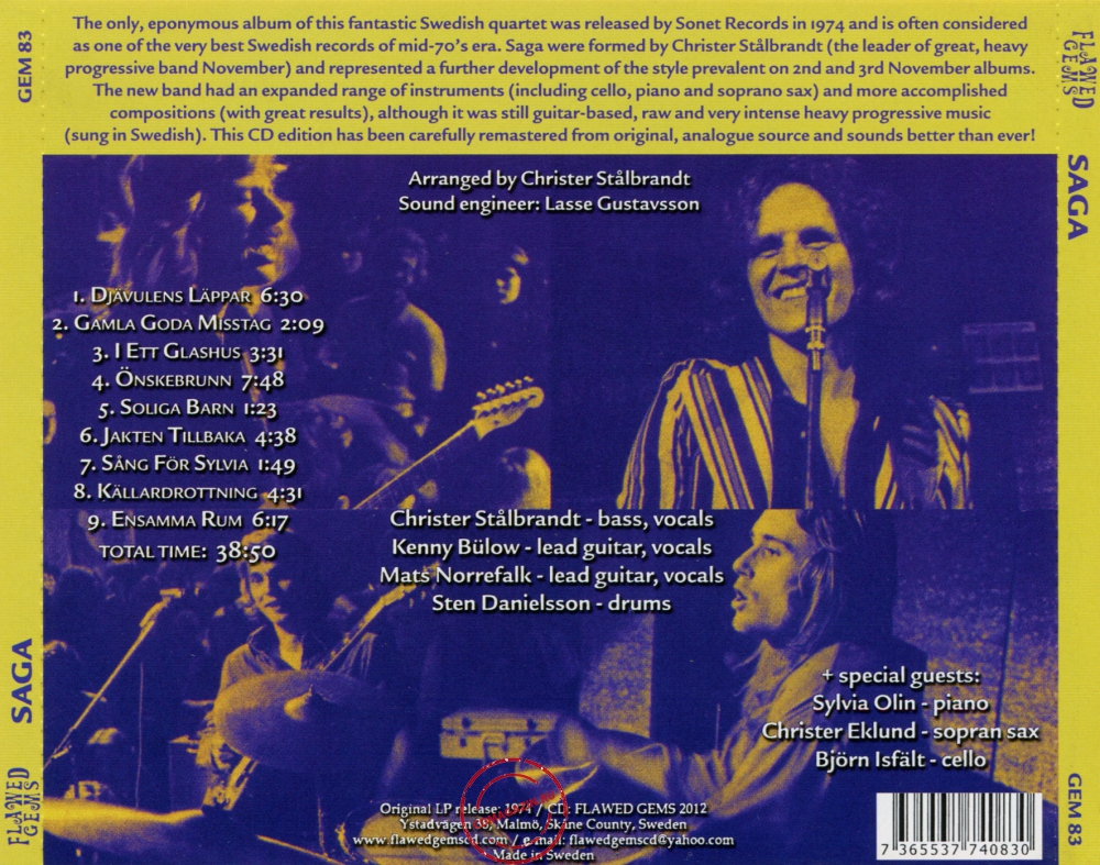 Audio CD: Saga (10) (1974) Saga Audio CD: Saga (10) (1974) Saga