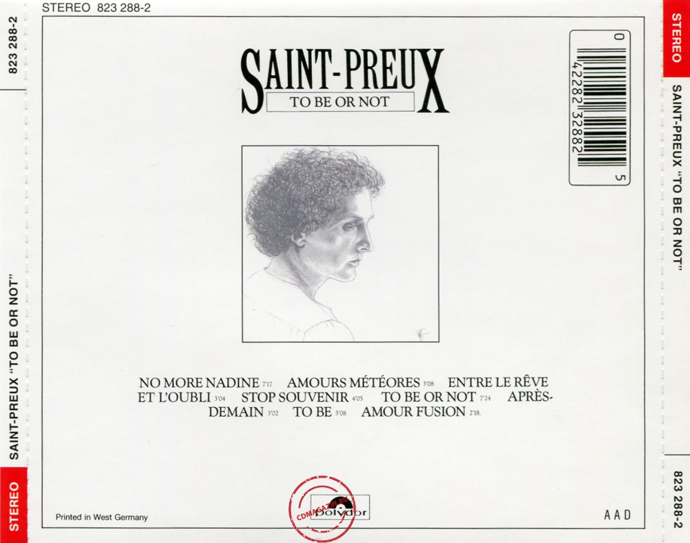 Audio CD: Saint-Preux (1981) To Be Or Not Audio CD: Saint-Preux (1981) To Be Or Not