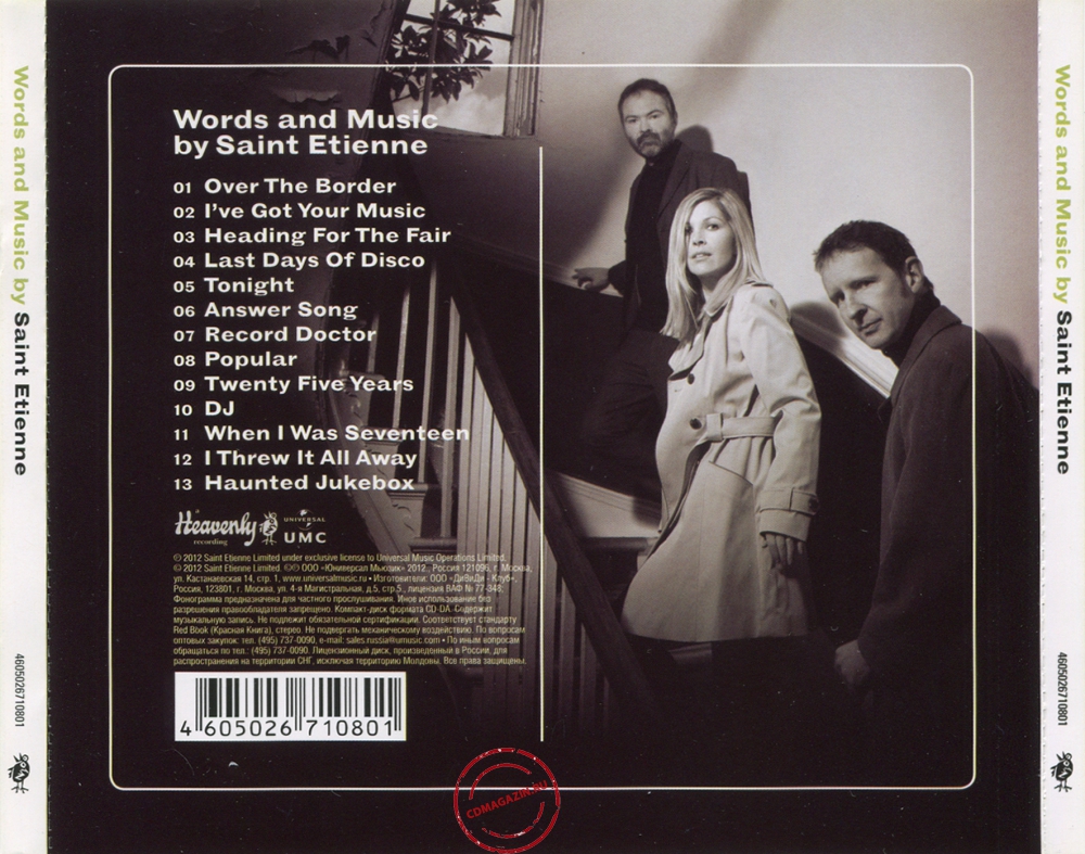 Audio CD: Saint Etienne (2012) Words And Music By Saint Etienne