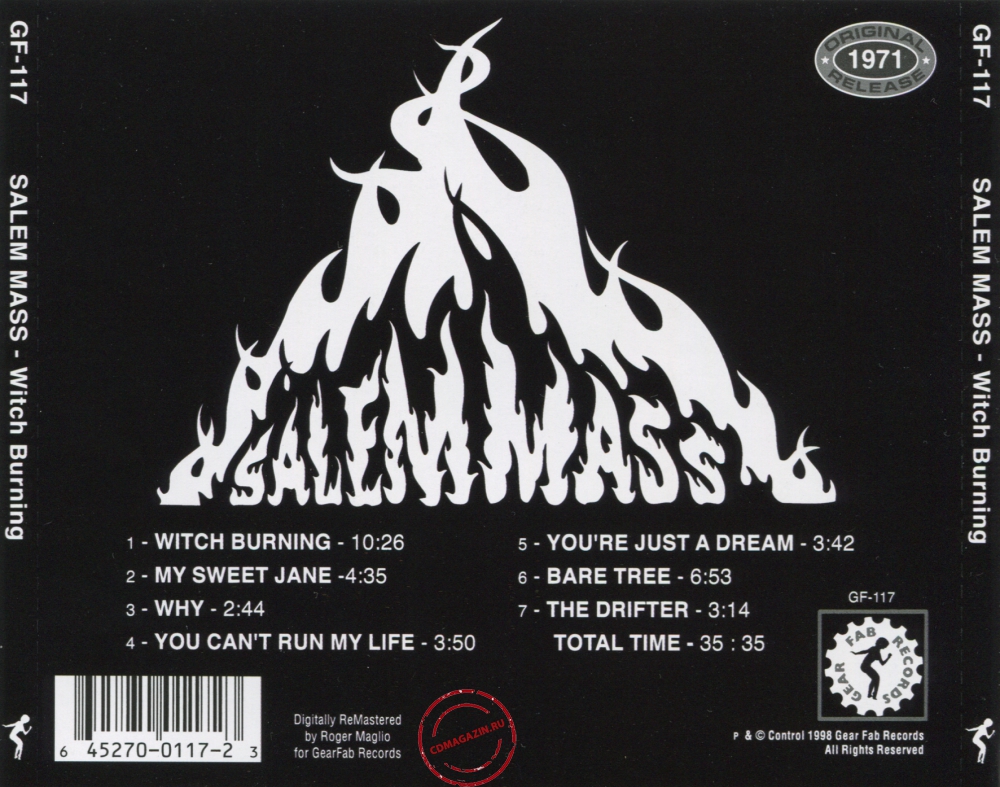 Audio CD: Salem Mass (1971) Witch Burning Audio CD: Salem Mass (1971) Witch Burning