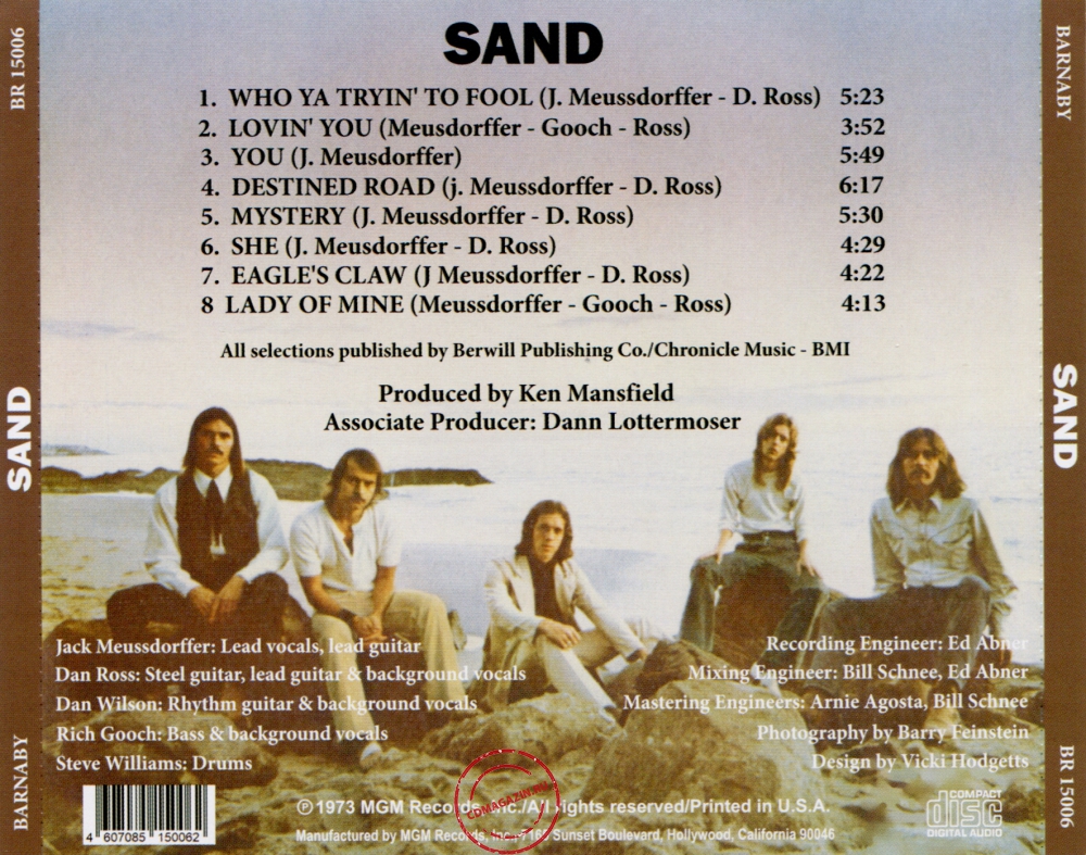 Audio CD: Sand (10) (1973) Sand Audio CD: Sand (10) (1973) Sand