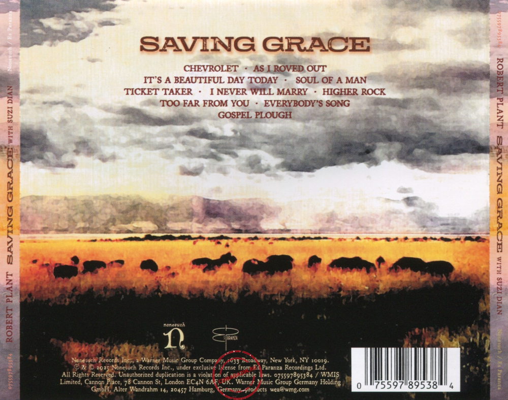 Audio CD: Robert Plant (2025) Saving Grace Audio CD: Robert Plant (2025) Saving Grace