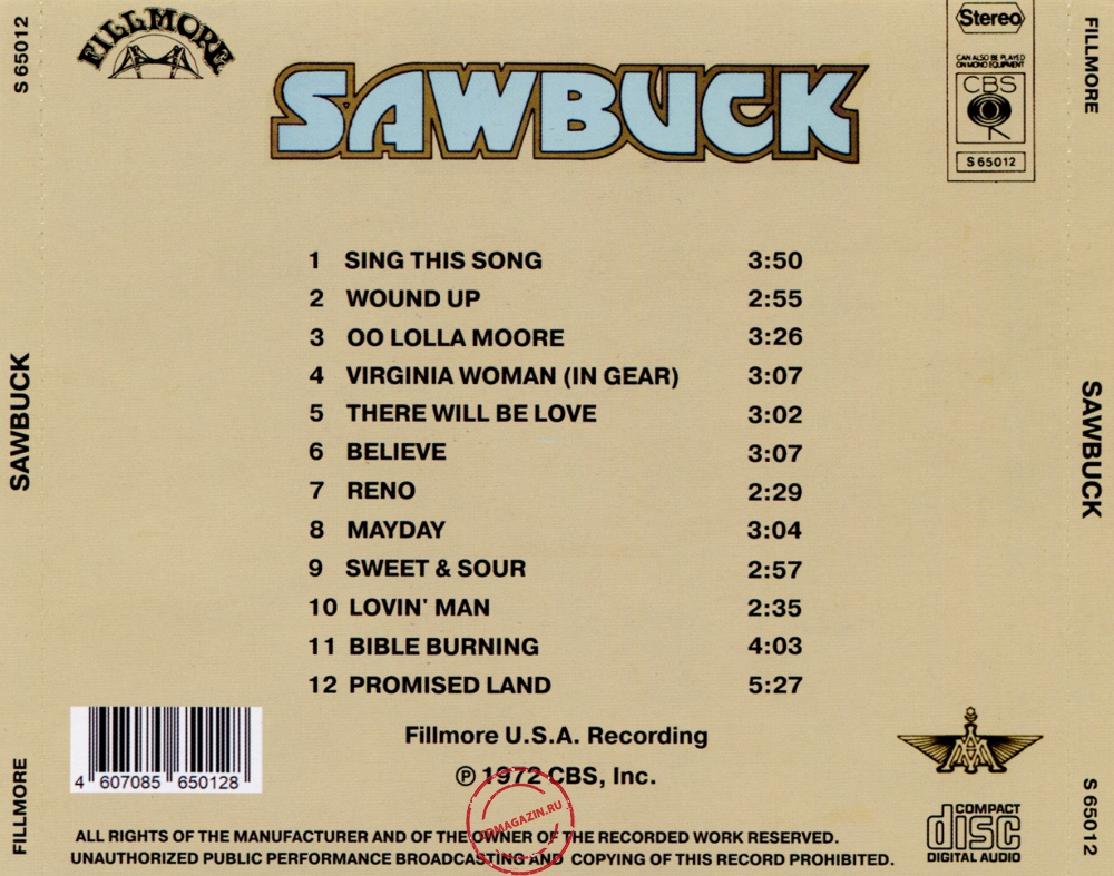 Audio CD: Sawbuck (1972) Sawbuck
