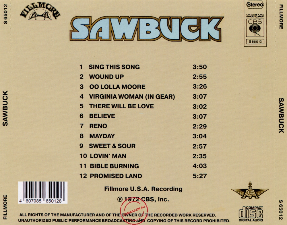 Audio CD: Sawbuck (1972) Sawbuck Audio CD: Sawbuck (1972) Sawbuck