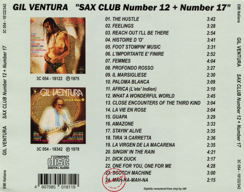 Audio CD: Gil Ventura (1975) Sax Club Number 12 + Sax Club Number 17 Audio CD: Gil Ventura (1975) Sax Club Number 12 + Sax Club Number 17