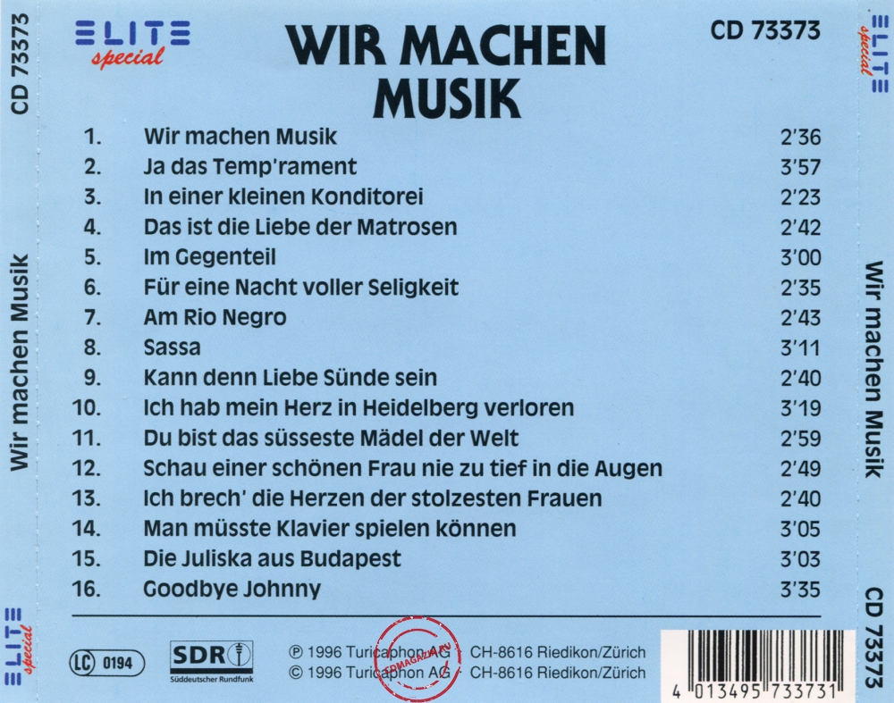 Audio CD: SDR Big Band (1996) Wir Machen Musik