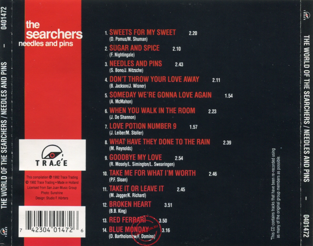 Audio CD: Searchers (1992) Needles And Pins