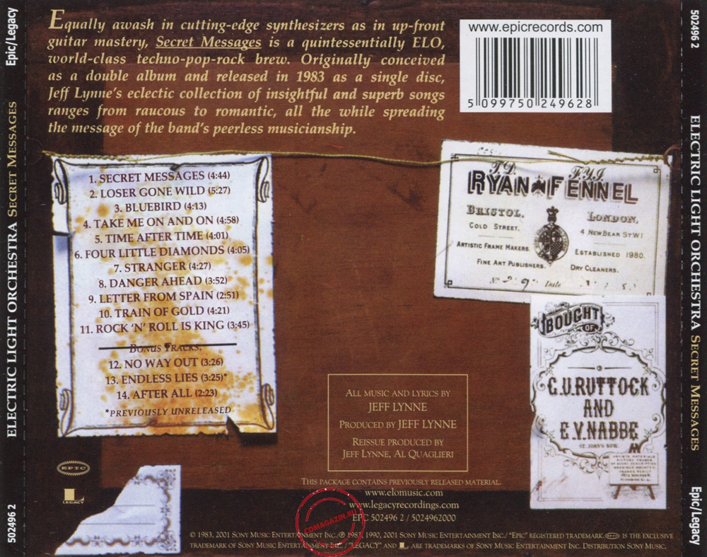 Audio CD: Electric Light Orchestra (1983) Secret Messages