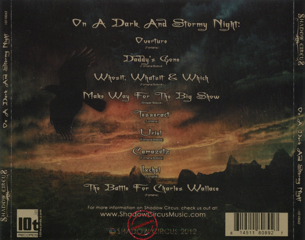 Audio CD: Shadow Circus (2012) On A Dark And Stormy Night Audio CD: Shadow Circus (2012) On A Dark And Stormy Night