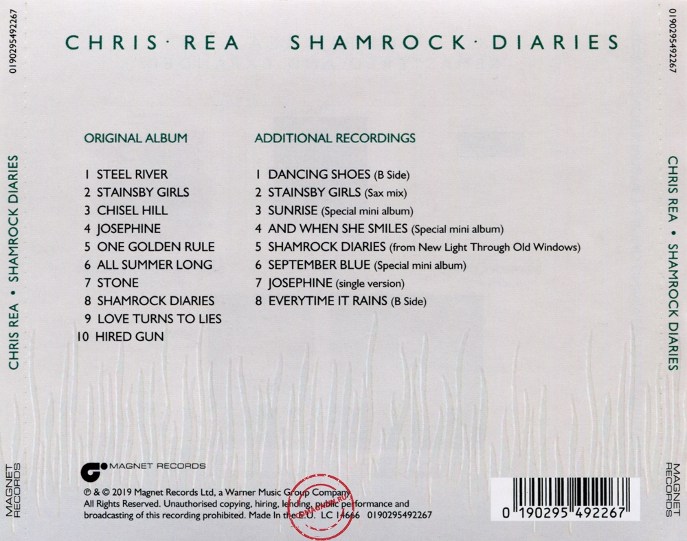 Audio CD: Chris Rea (1985) Shamrock Diaries